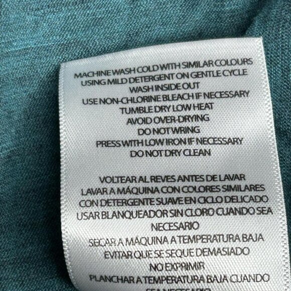 Segments Shirt Womens Small Teal 100% Merino Wool Long Sleeve V Neck Base Layer - Picture 5 of 11